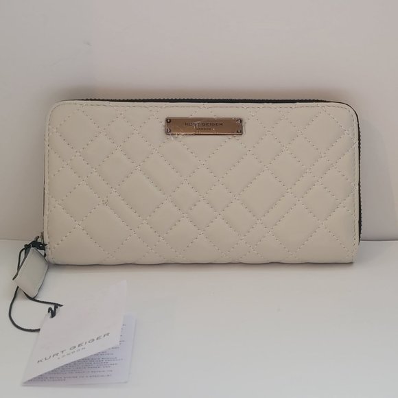 Kurt Geiger London Quilted Leather Zip Around Wallet - Picture 2 of 12